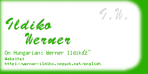 ildiko werner business card